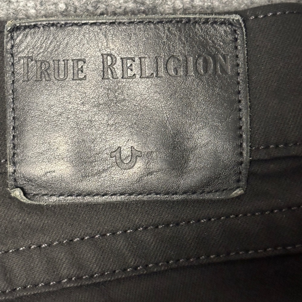 True Religion Jeans Mens 34 Black Geno Relaxed Slim Fit Stretch Denim Pants - Picture 11 of 16
